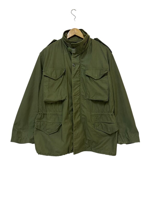Vintage 70s Ww2 Alpha Industries M65 Field Jacket Scovill Army Usa