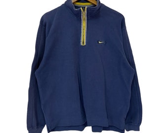 vintage 90s nike sweatshirt small logo half zipper nike swoosh