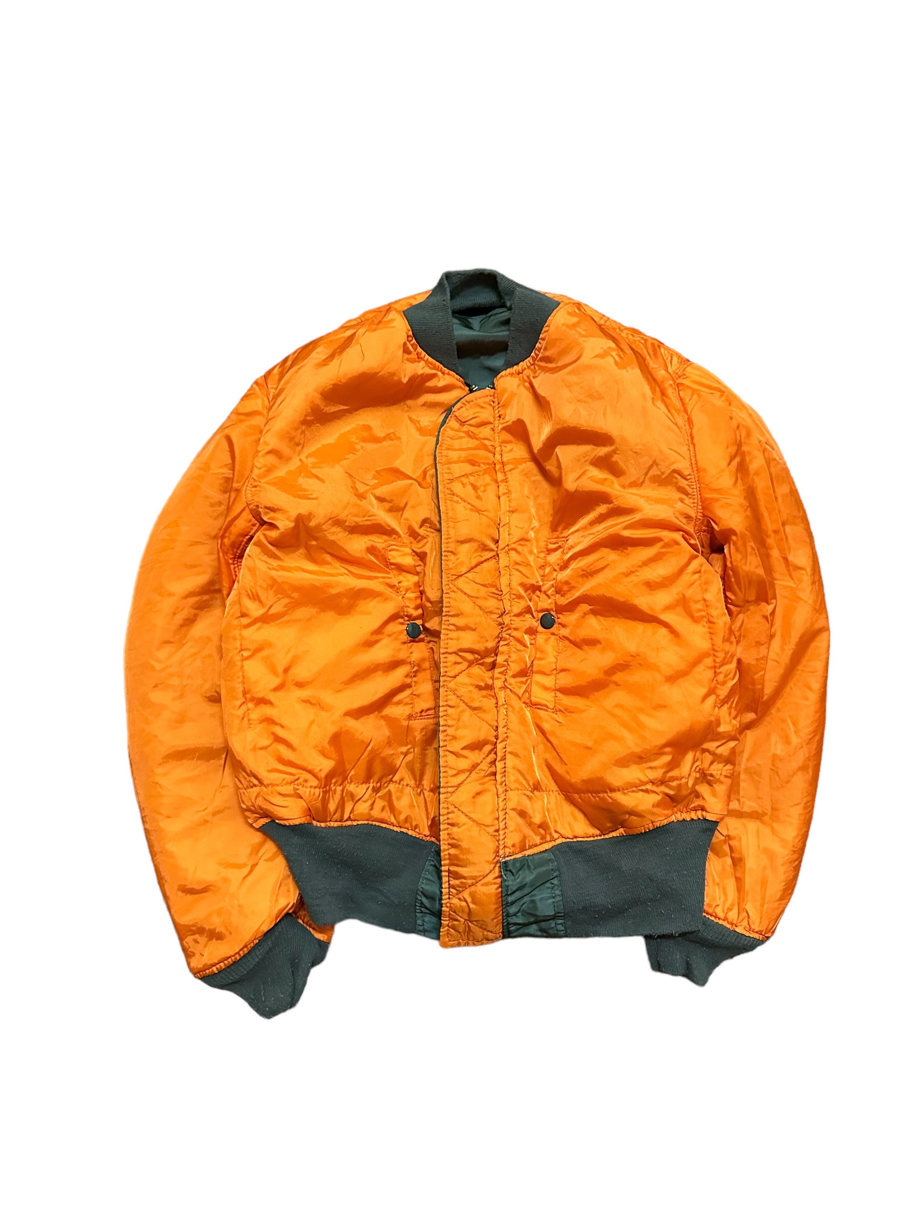 旧タグ90s ALPHA MA-1 USA製 IDEALジッパー リバーシブル 90s ALPHA