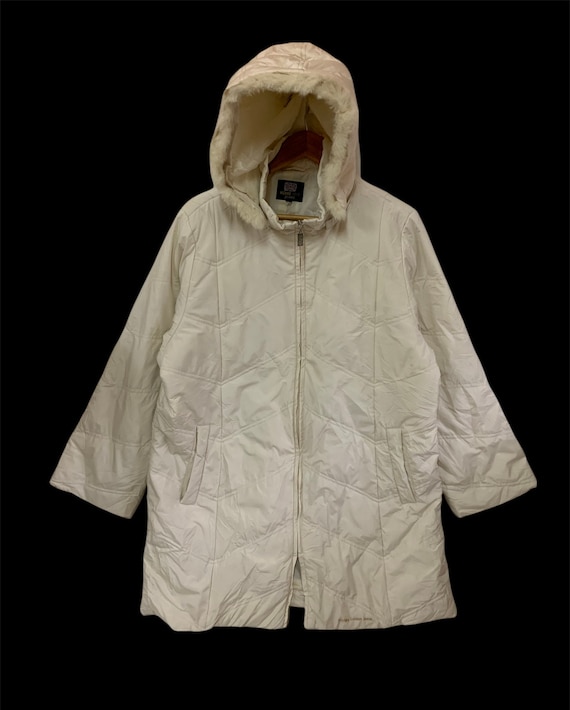 Buy Vintage Michiko London Quilted Jacket White Jacket Fur Hokodie  