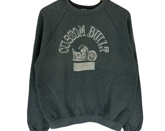 vintage jaren 90-sweater edwin gemaakt in de VS bikeweek op maat gemaakt groot formaat