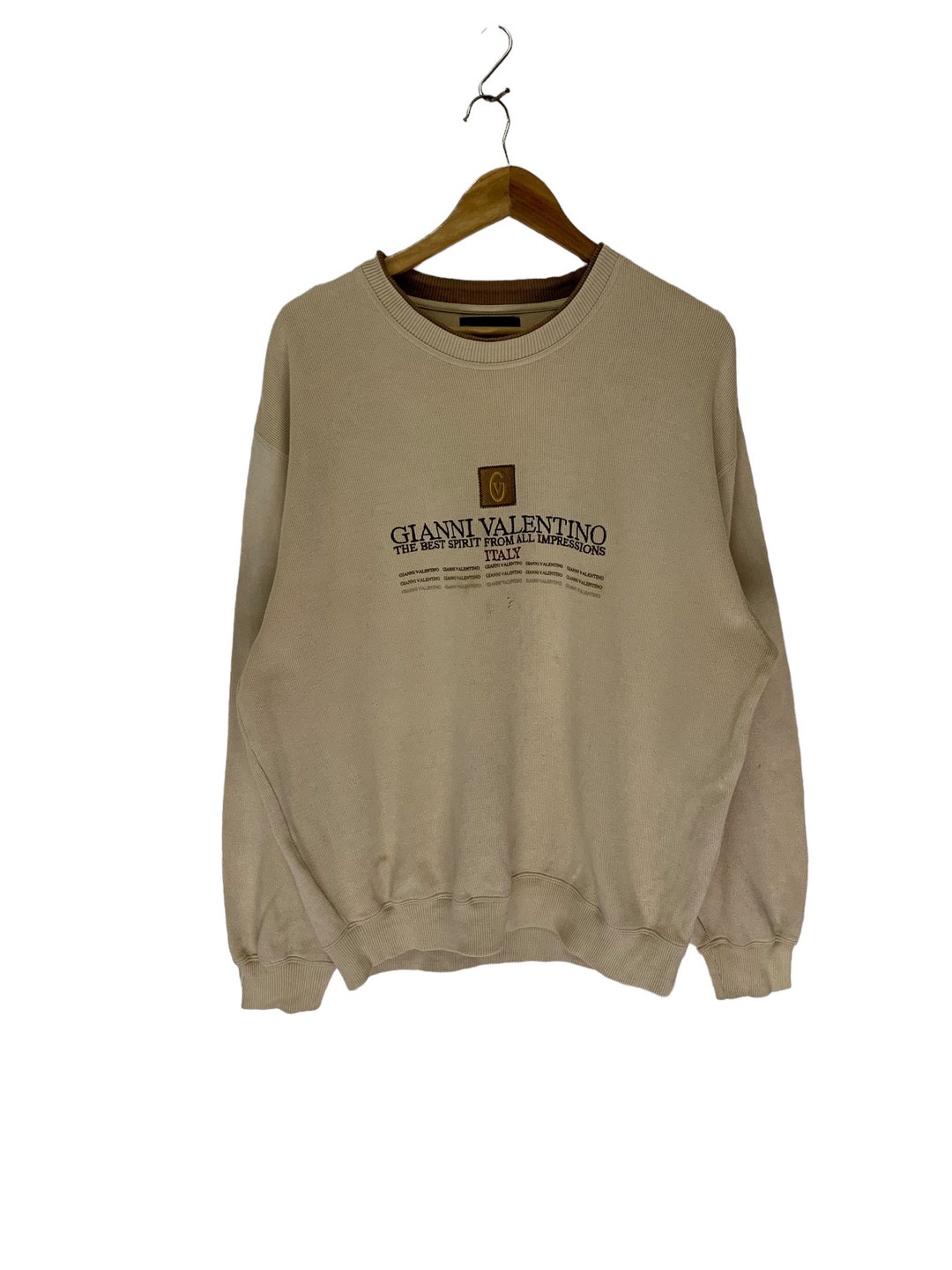 Vintage Gianni Valentino Sweatshirt Big Logo Jumper Pullover - Etsy