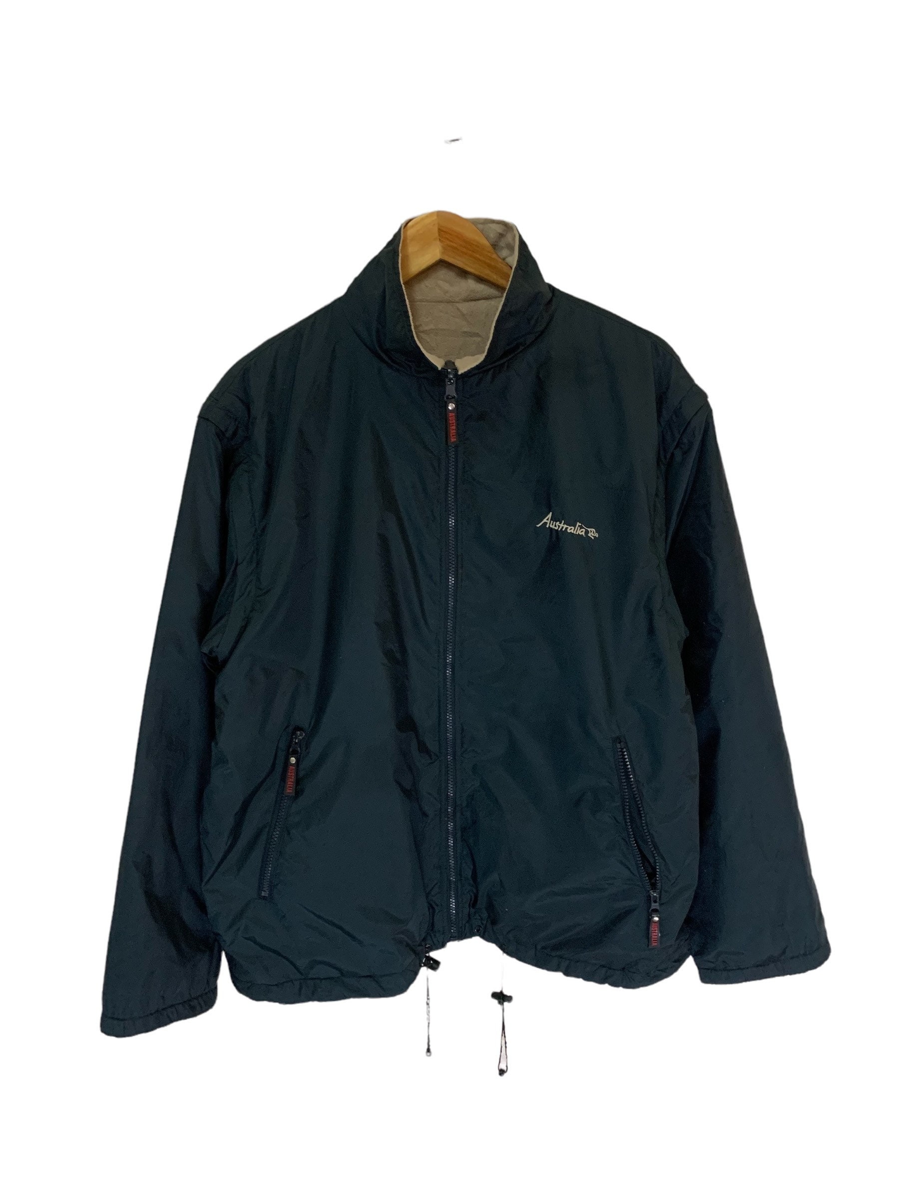 Vintage 90s Australia Riversible Jacket Fleece Polyster Small - Etsy