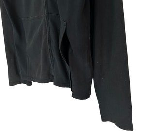 Vintage Agnes B Jacket Plain Black Sweater Full Zipper Jacket