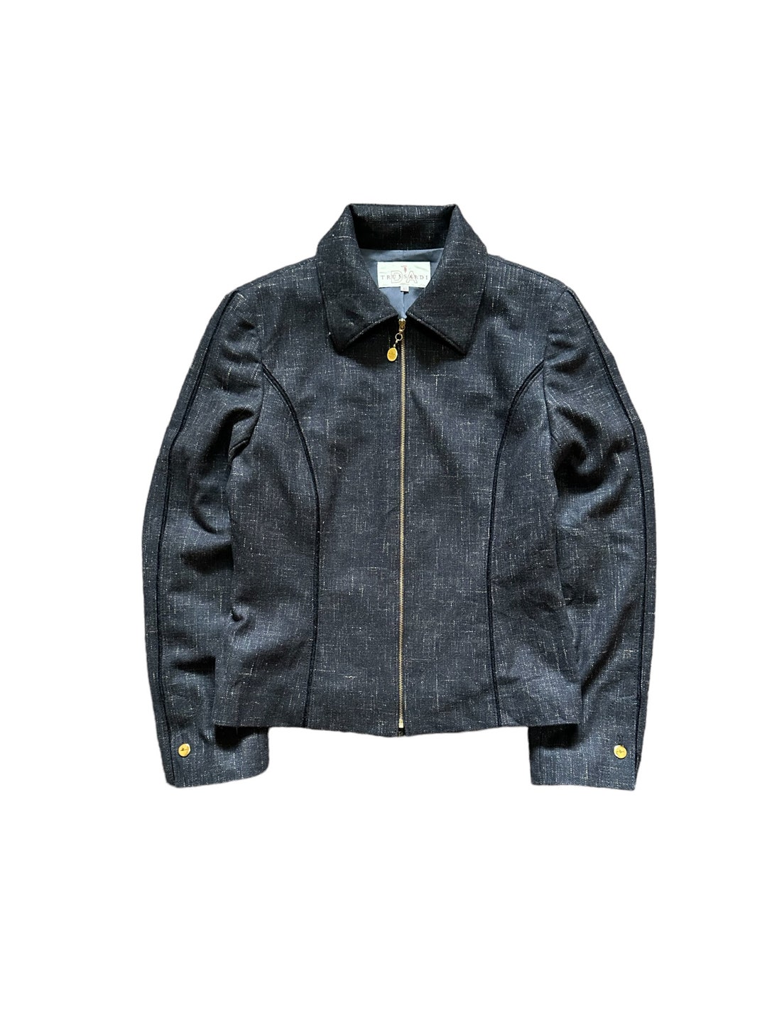 Giacca vintage trussardi da donna con cerniera completa Italia