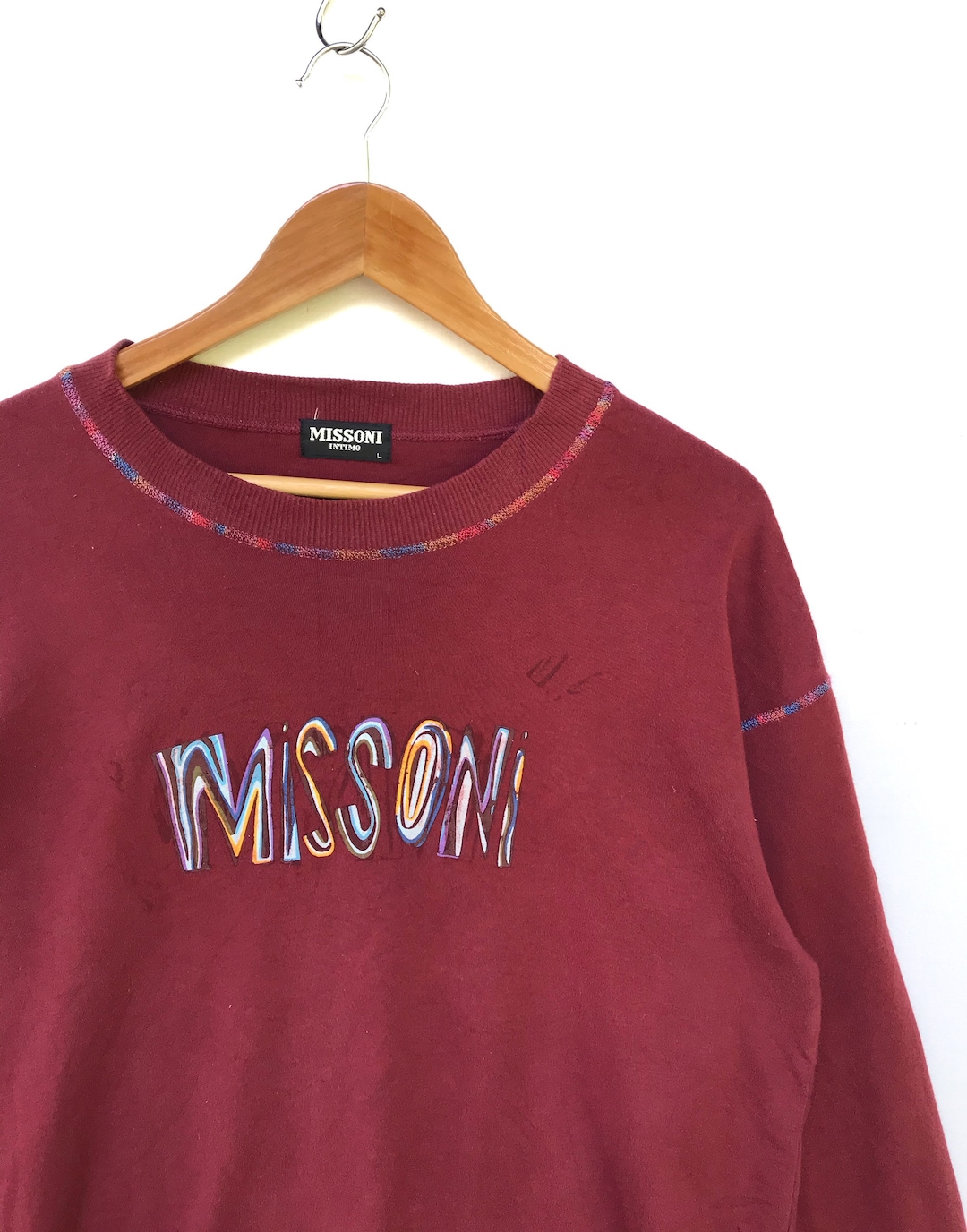 Vintage Missoni Sweatshirt großes Logo Spellout itlay Marke - Etsy.de