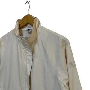 vintage 90s courreges raincoat women light jacket small logo image 2