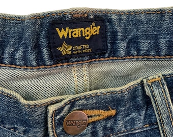 vintage wrangler distress denim