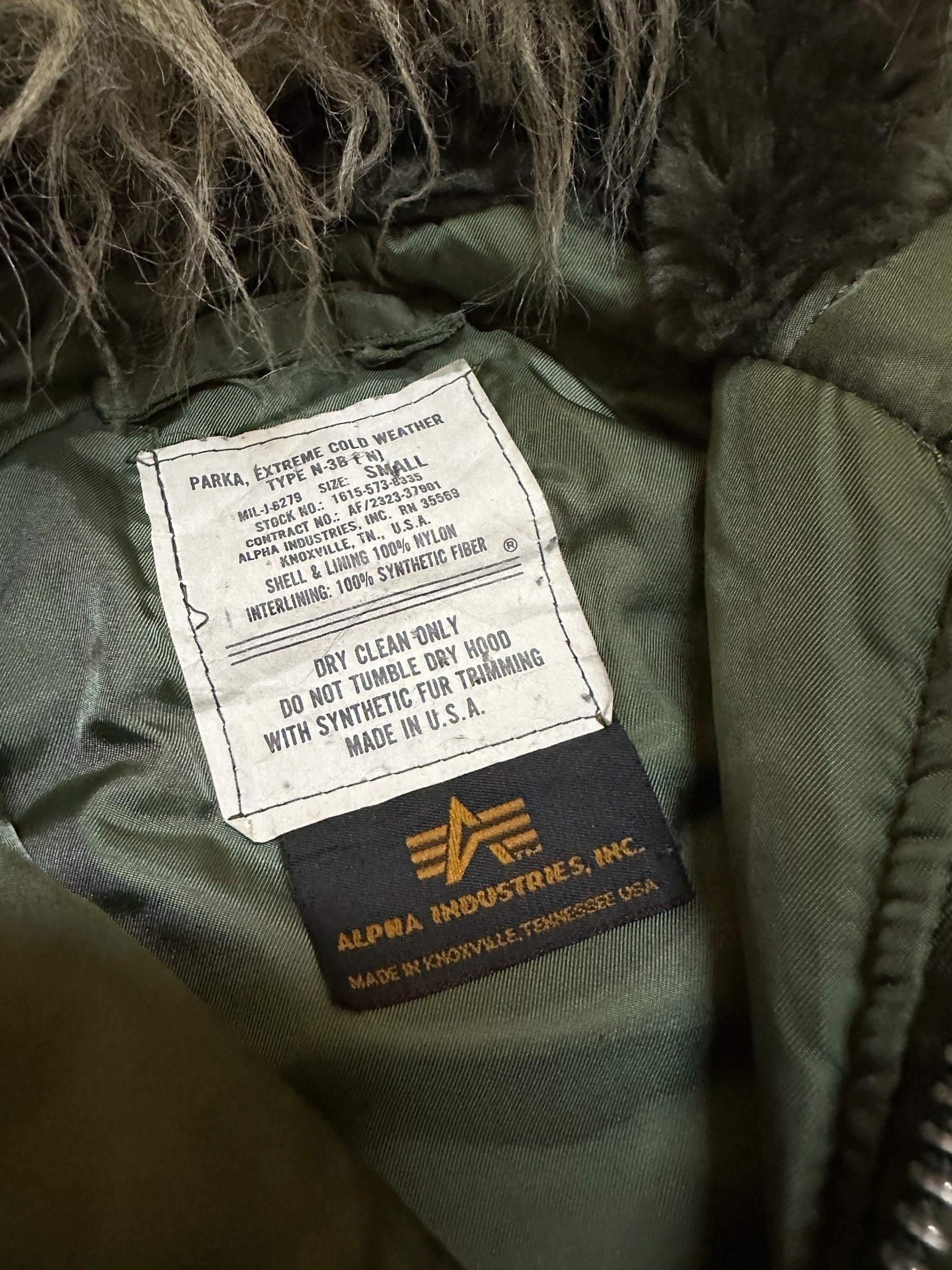 Vintage 90s Alpha Industries Parka Extreme Cold N3B Made in