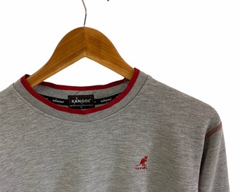 vintage 90s kangol sweatshirt small embroidery logo jumper pullover vintage style crewneck kangol sports medium women size