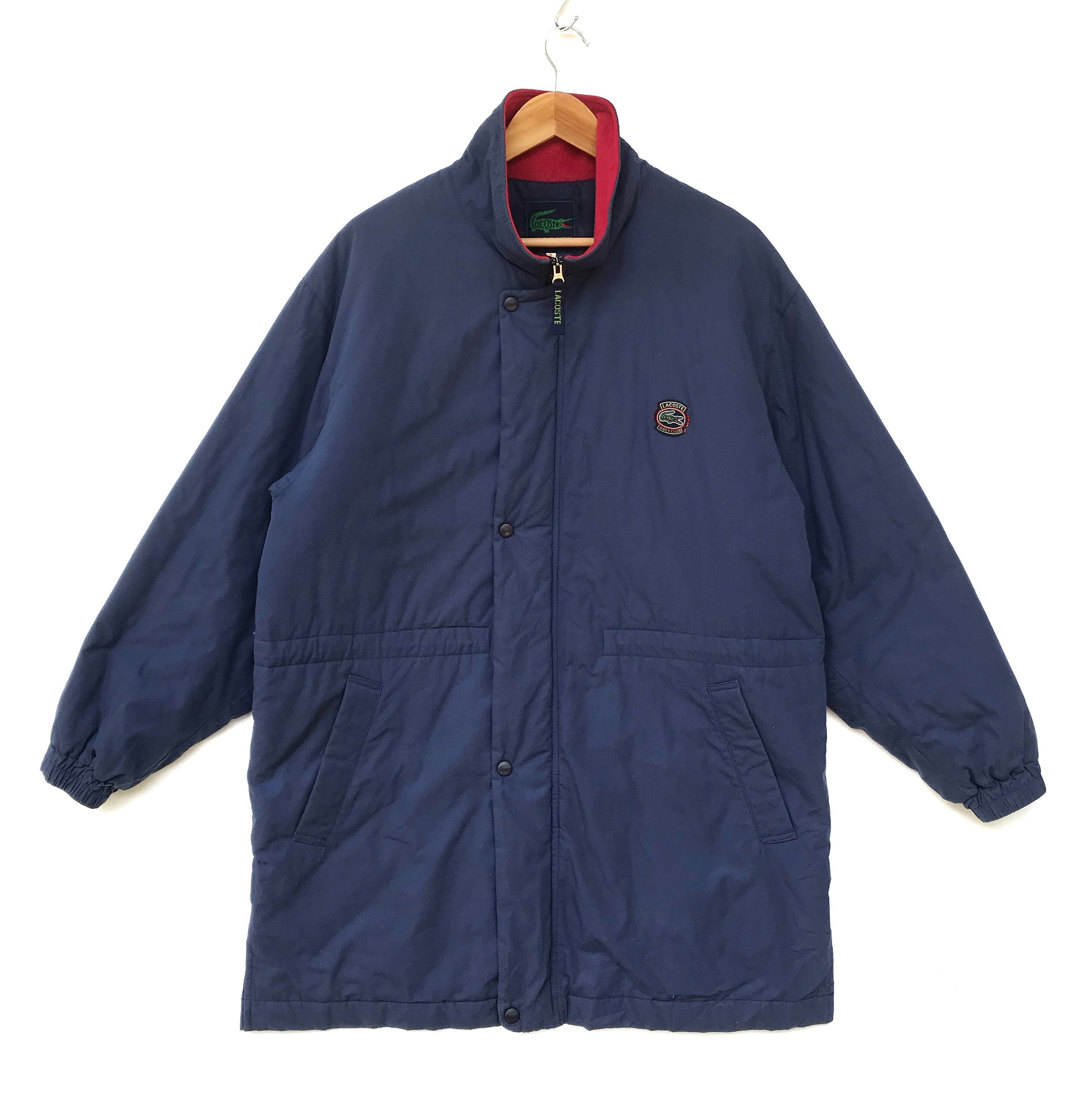 LACOSTE リバーシブル ダウンジャケット メタルタグ 90s Vintage 90s Lacoste Jacket Puffer Down Jacket Embroidery