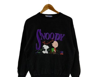vintage des années 90 snoopy and friends sweat-shirt cacahuètes pull gros logo
