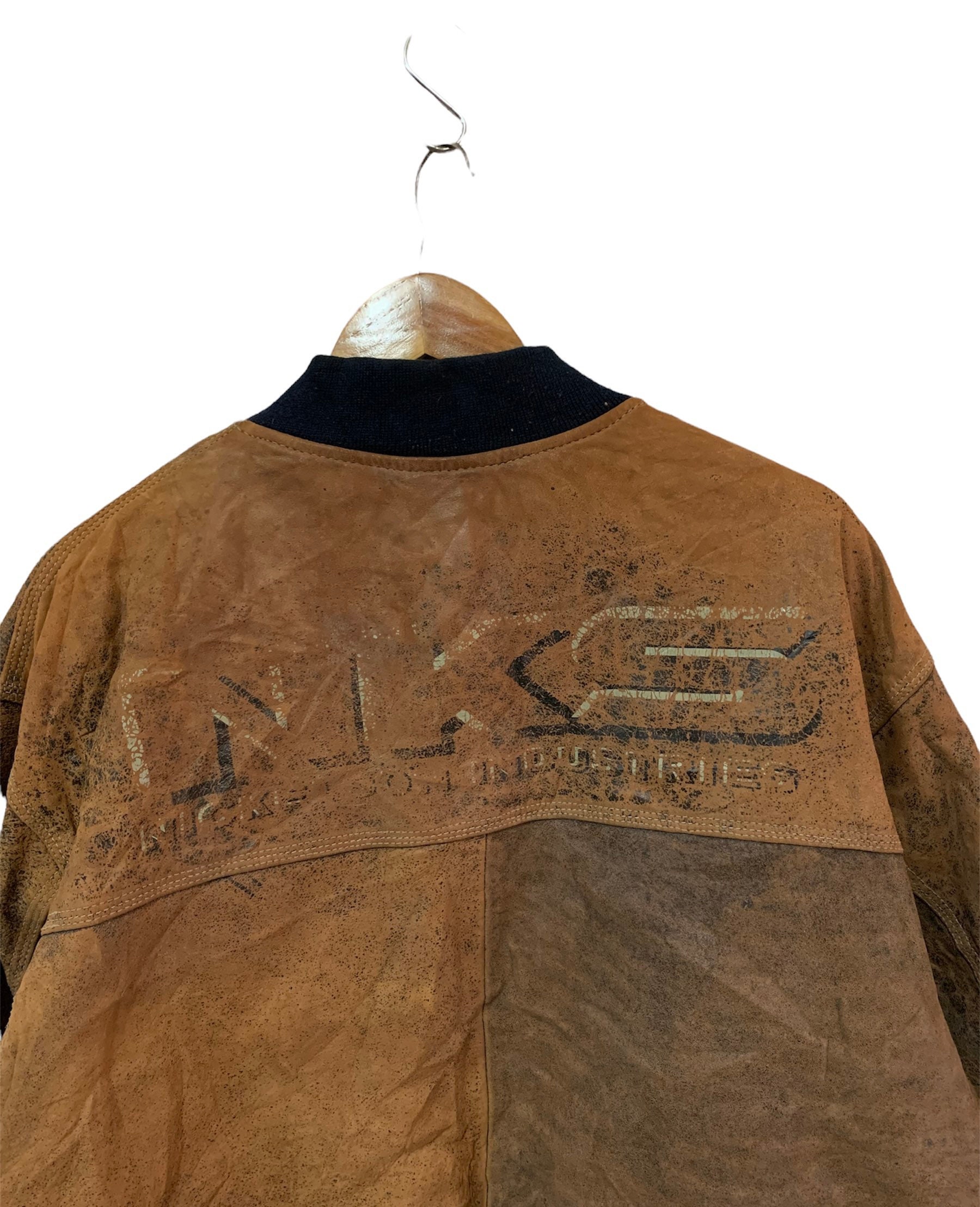 Vintage 90s Oakwood Leather Jacket - Etsy
