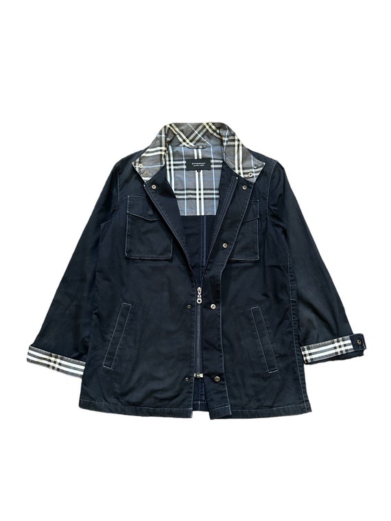Vintage Burberry Black Label Double Pocket Jacket Nova Check Vintage Burberry Black Label Double Pocket Jacket Nova Check