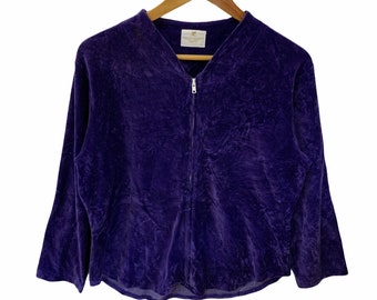 vintage 90s courreges full zipped large size suede sweater jumper pullover vislon zip 90s