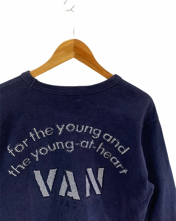 vintage 90s van jac streetwear sweatshirt jumper … - image 2