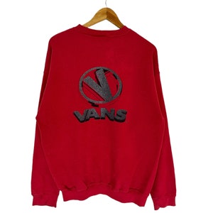 vintage 90s vans sweatshirt big logo jumper pullover skateboard sweatshirt fashion