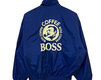 BOSS COFFEE MA-1ジャケット BOSS COFFEE MA-1ジャケット SUNTORY製 ダークブルー