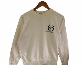 vintage sergio tacchini sweatshirt small logo jumper pullover vintage tennis sweatshirt 90s outfit style international tennis team