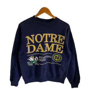 vintage university of notre dame sweatshirt big logo tag hanes 90s sweatshirt vintage fighting irish