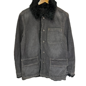 Chaqueta vaquera vintage Comme Ca Is, chaqueta de trabajo, ropa de abrigo de moda poco común.