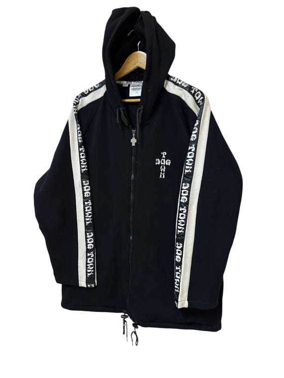 DOGTOWN ビンテージ　黒　m パーカー Vintage Dog Town Zip up Hoodie: Streetwear Skateboard Sweatshirt