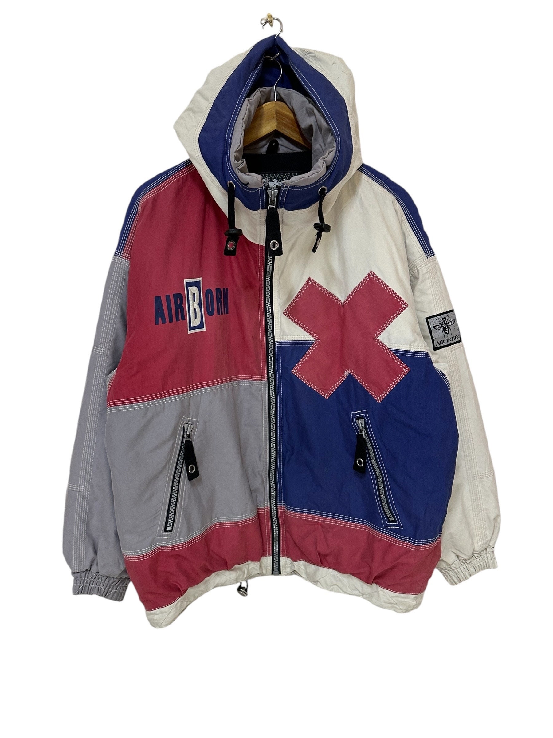 Vintage 90s Air Born Ski Jacket Big Logo Winter Jacket - Etsy