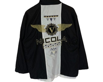 Vintage 90s Nicola Valentino Light Jacket Windbreaker Big Logo