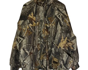 vintage realtree camo full zipper jacket bomber