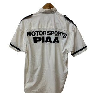vintage piaa motorsports racing button ups big logo