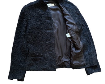 vintage 90s christian dior tweed jacket women jacket rare design