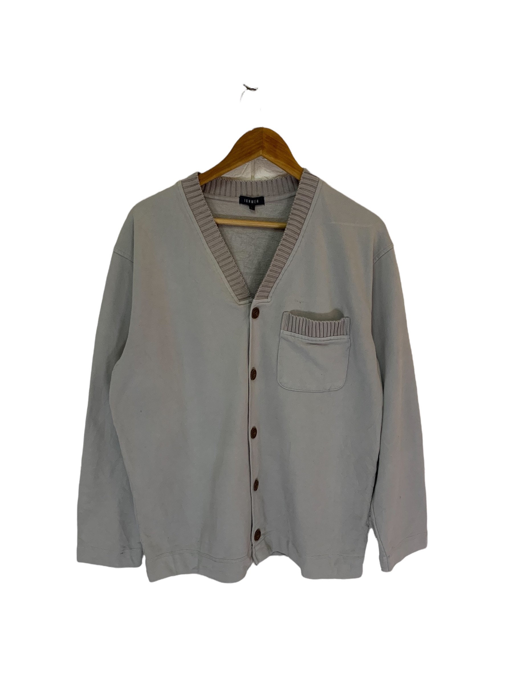 Vintage Jun Men Cardigan Sweater Japanese Outwear Jacket - Etsy