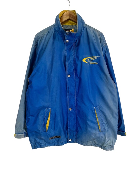 Vintage 90s Subaru Sti Light Jacket Faded Colour Big Logo Vintage 90s Subaru Sti Light Jacket Faded Colour Big Logo