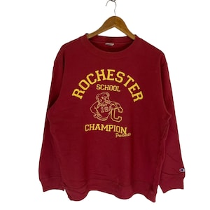 vintage championproduct sweatshirt large size jumper pullover rochester school big logo