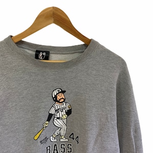 vintage baseball sweatshirt junky boxer juntaro tigers baseball big logo large size jumper pullover