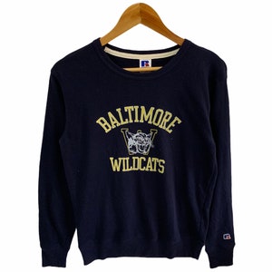 vintage 90s baltimore wildcats sweatshirt russell small size big logo jumper pullover college sweatshirt