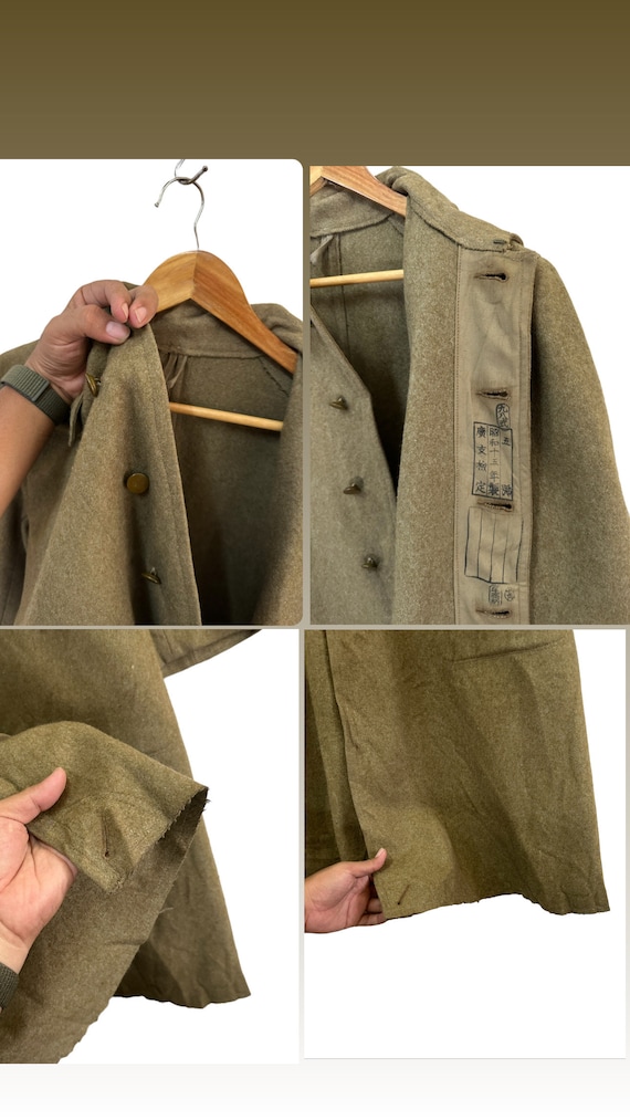 ジャケット・アウター Japan vintage wool coat military boro 1945 Vintage Imperial Japanese Army uniform Wool long coat