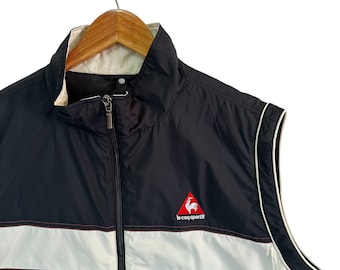 Chaqueta sin mangas vintage Le Coq Sportif, chalecos, logo grande