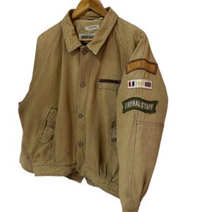 vintage 90s york reine bomber jacket cotton rare design buckle back jack adjuster