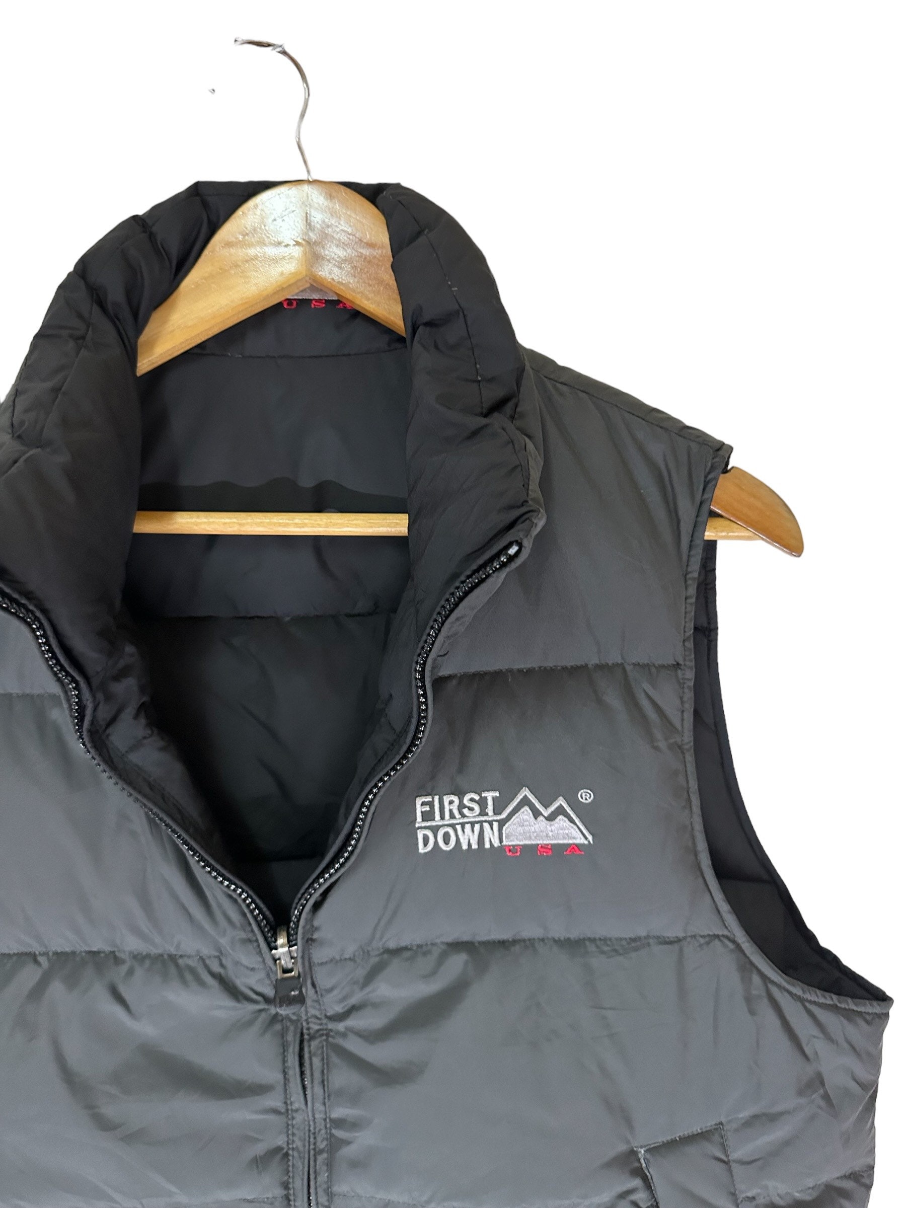 Vintage Reversible First Down Puffer Vest Big Logo Outwear Vintage Reversible First Down Puffer Vest Big Logo Outwear