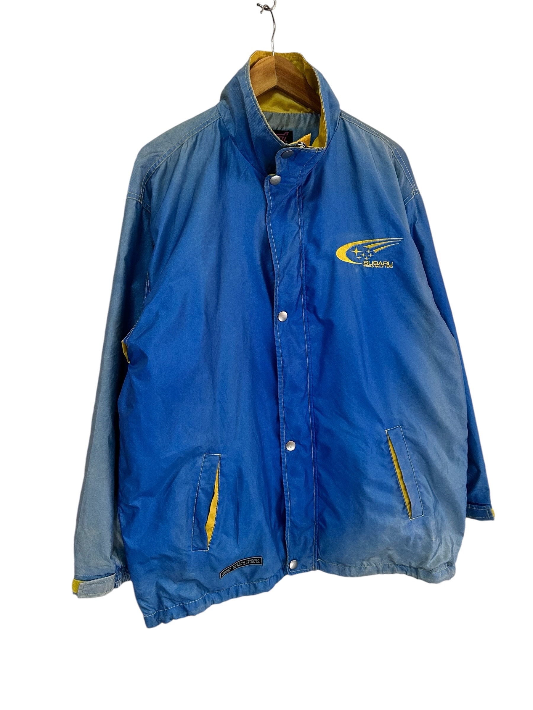 Vintage 90s Subaru Sti Light Jacket Faded Colour Big Logo Rare