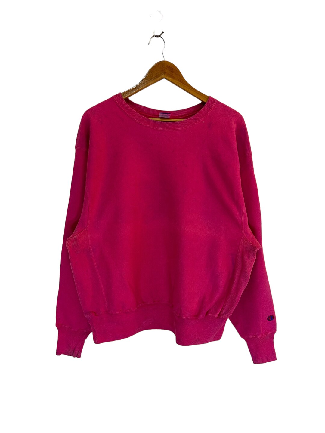 Vintage 90s Champion Sweatshirt Reverse Weave Jumper Pullover Pink