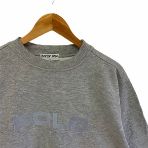 vintage 90s polo dorun sweatshirt big logo spellout jumper pullover medium size polo vintage hip hop swag