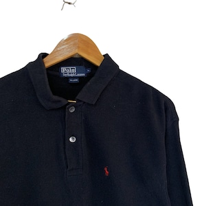 vintage 90s polo ralph lauren long sleeves jumper pullover rugby polo shirts small pony logo