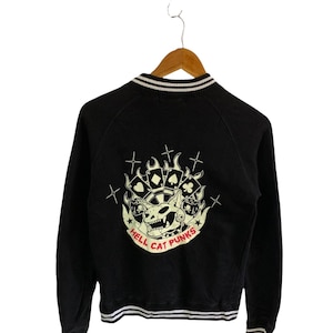 vintage hell cat punks jacket big logo punks not dead