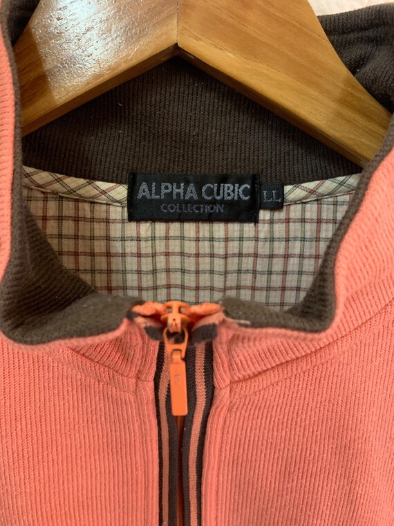 ALPHA CUBIC - a Vintage Alpha Cubic Sweatshirt Small Logo Jumper Pullover Half