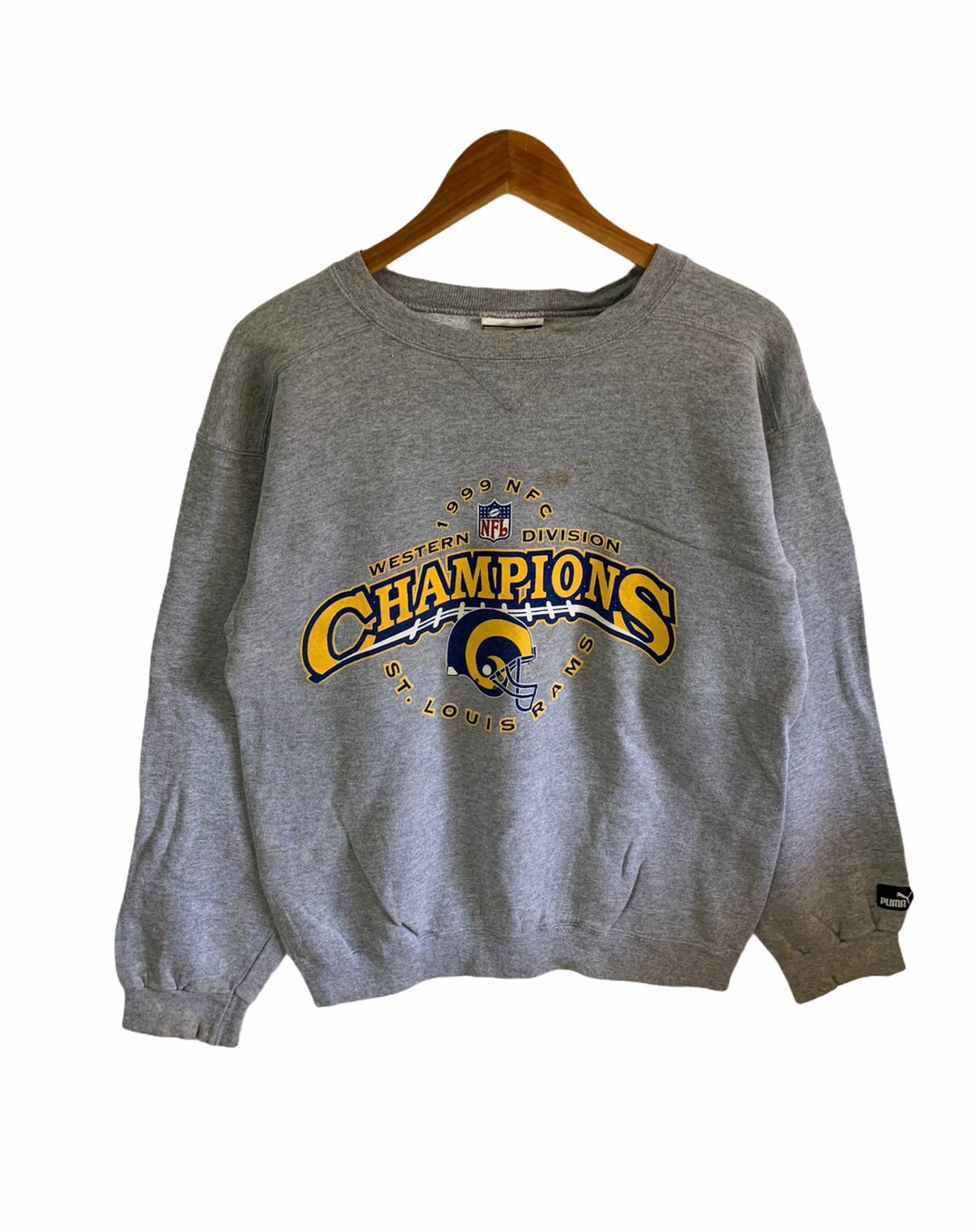 Vintage 90s Puma Nfl Sweatshirt St Louis Rams 1999 Nfl - Etsy