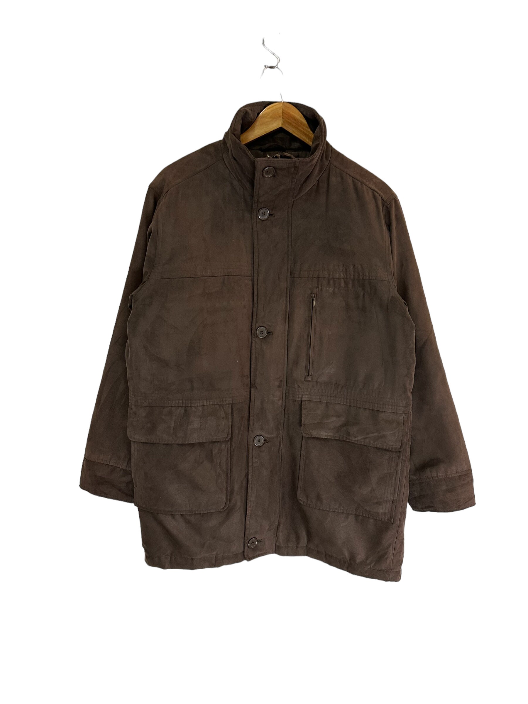 トップス 90s 00s normcore velour jersey jacket Vintage 90s Norm Thompson Men's XXL Track Jacket Velour