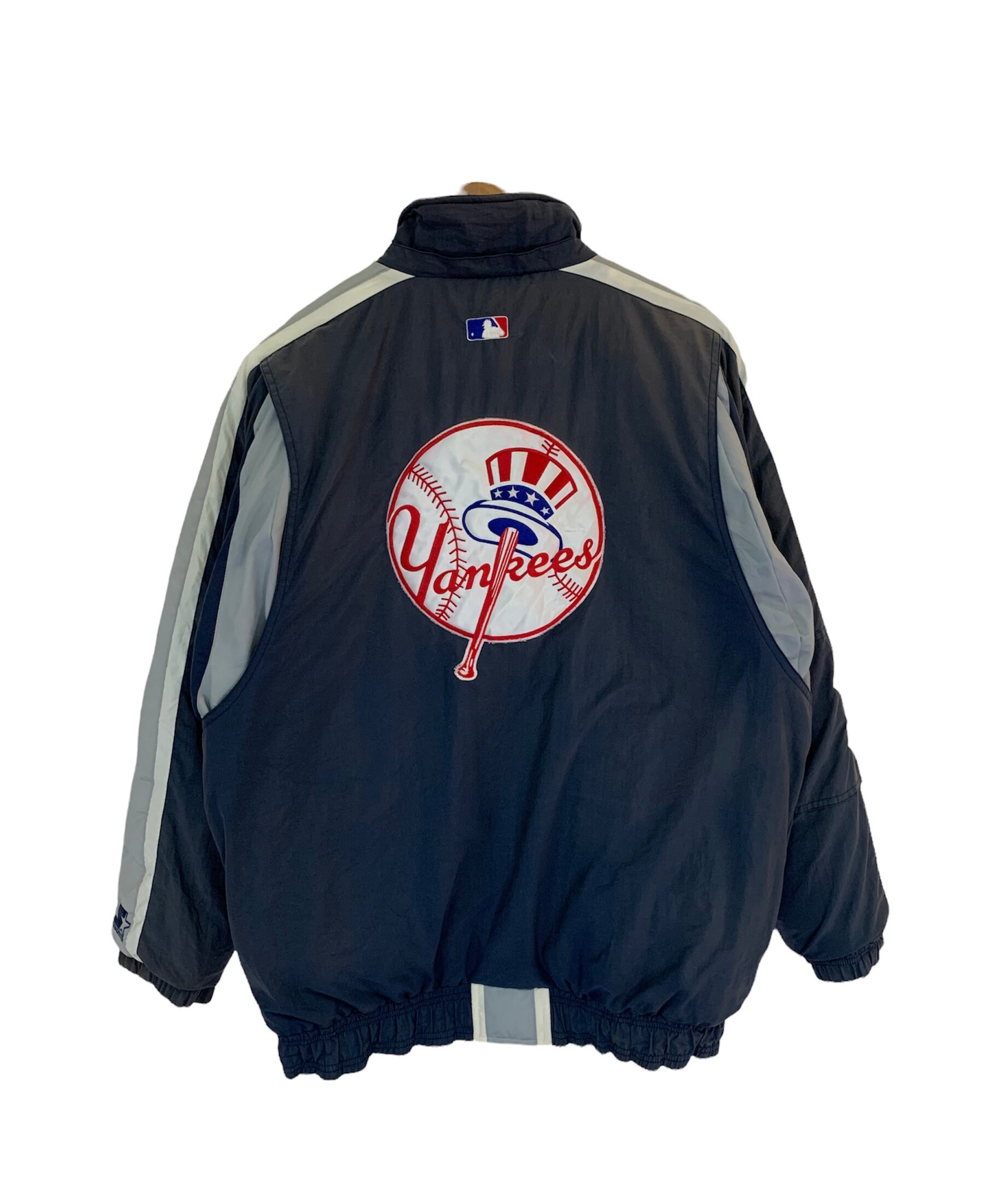Vintage 90s New York Yankees Starter Jacket Faded Coat Puffer