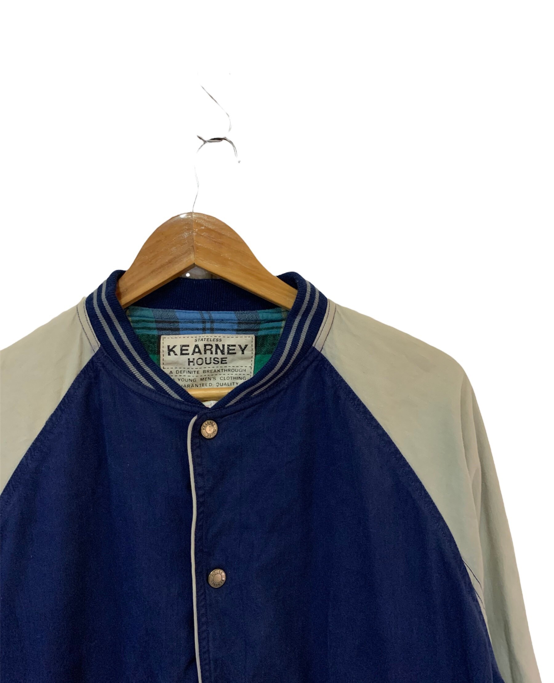 Vintage 90s Kearney House Bomber Jacket Checked Pattern Vintage 90s Kearney House Bomber Jacket Checked Pattern